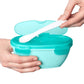 Skip Hop Teal Color Easy Serve Travel Bowl || 3months to 36months - Toys4All.in