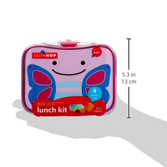 Skip Hop Zoo 4 Piece Lunch Kit || Fashion-Butterfly || 3years to 6years - Toys4All.in