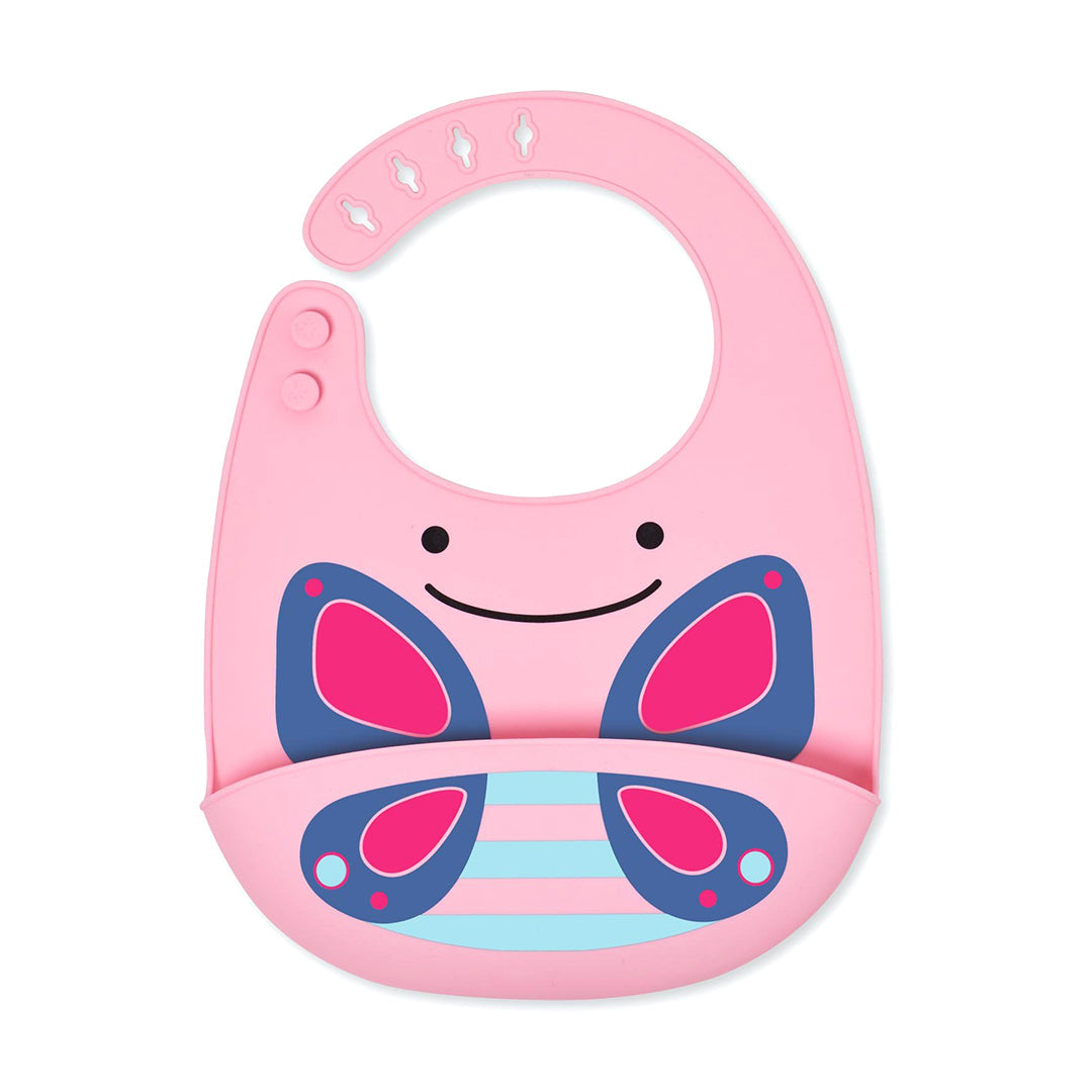 Skip Hop Zoo Fold & Go Silicone Bib Butterfly || 6months to 36months - Toys4All.in