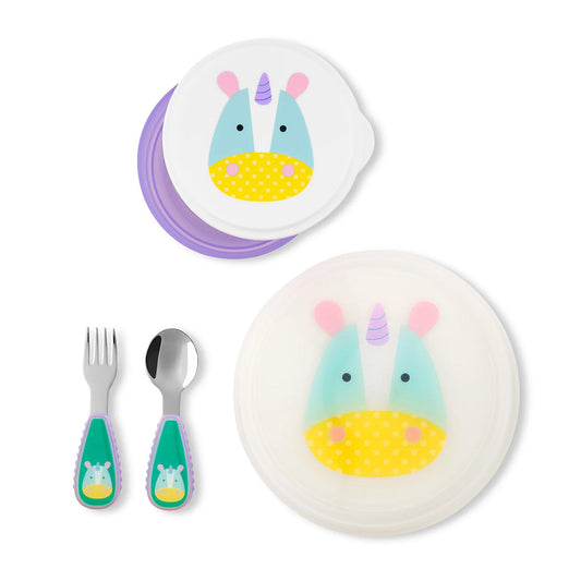 Skip Hop Zoo Table Ready Mealtime Set Unicorn(6Months to 36Months) - Toys4All.in