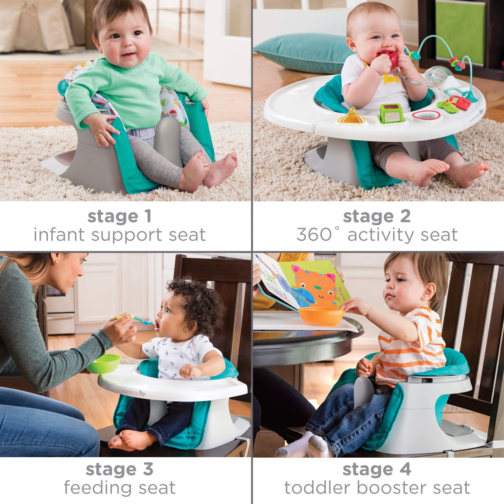 Summer Infant 4-In-1 Super Seat Booster Neutral || 18months To 48months - Toys4All.in