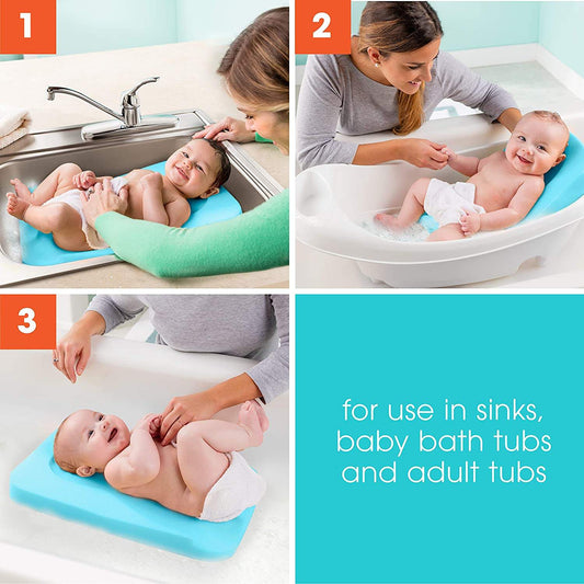 Summer Infant Comfy Bath Sponge Bath Accessory Aqua || Birth+ to 3months - Toys4All.in