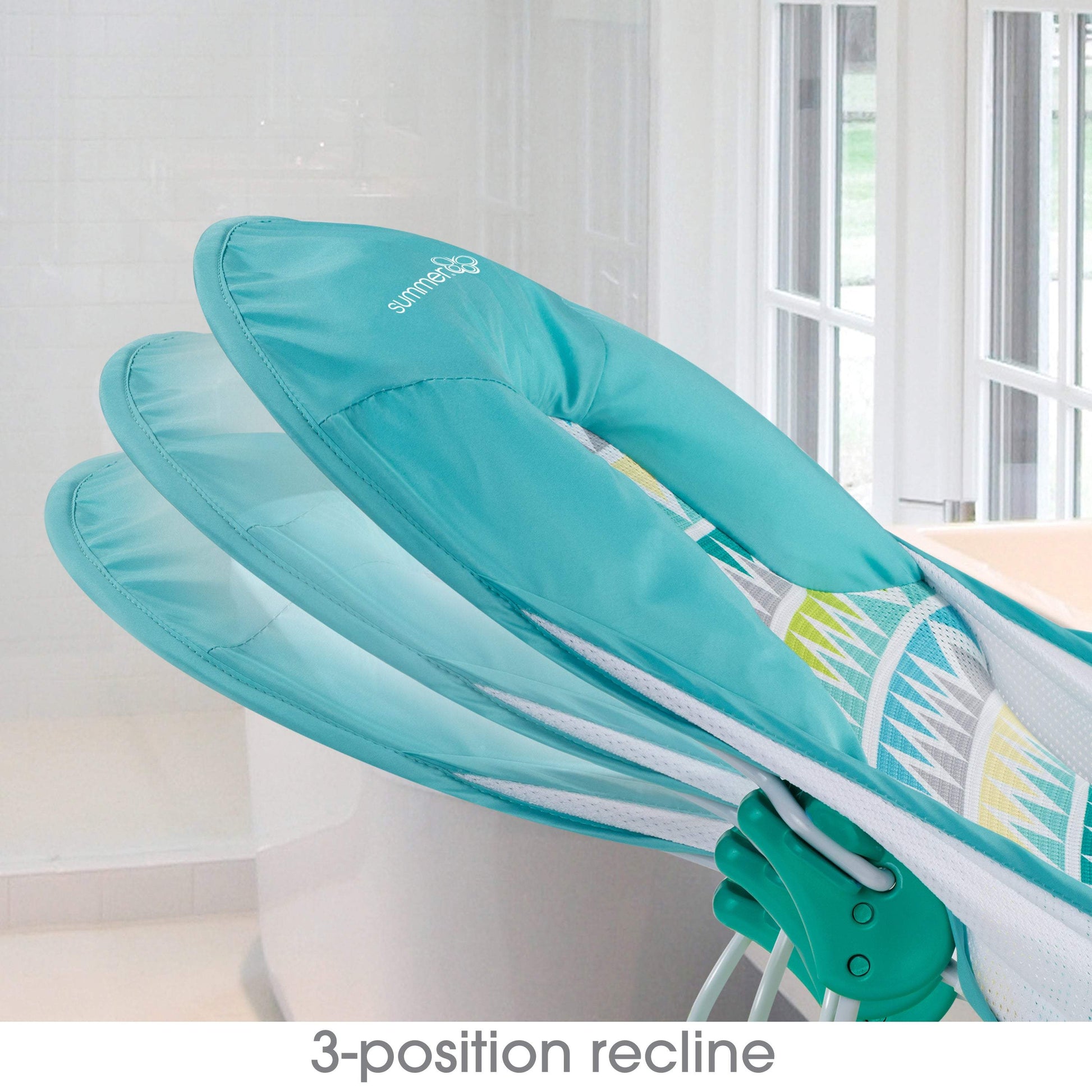 Summer Infant Deluxe Baby Bather Triangles Stripes || Birth+ to 12months - Toys4All.in