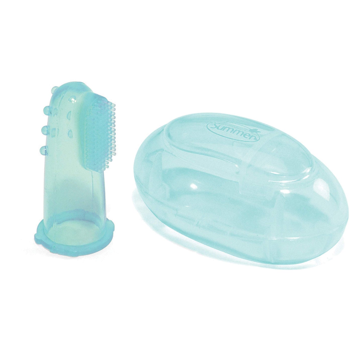 Summer Infant Finger Toothbrush With Case Teal || 3months to 12months - Toys4All.in