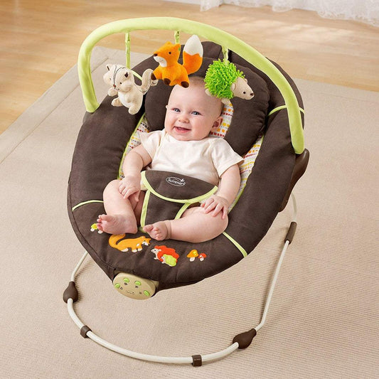 Summer Infant Fox & Friends Bouncer - 2L Brown || Birth+ to 6months || Distress Box - Toys4All.in