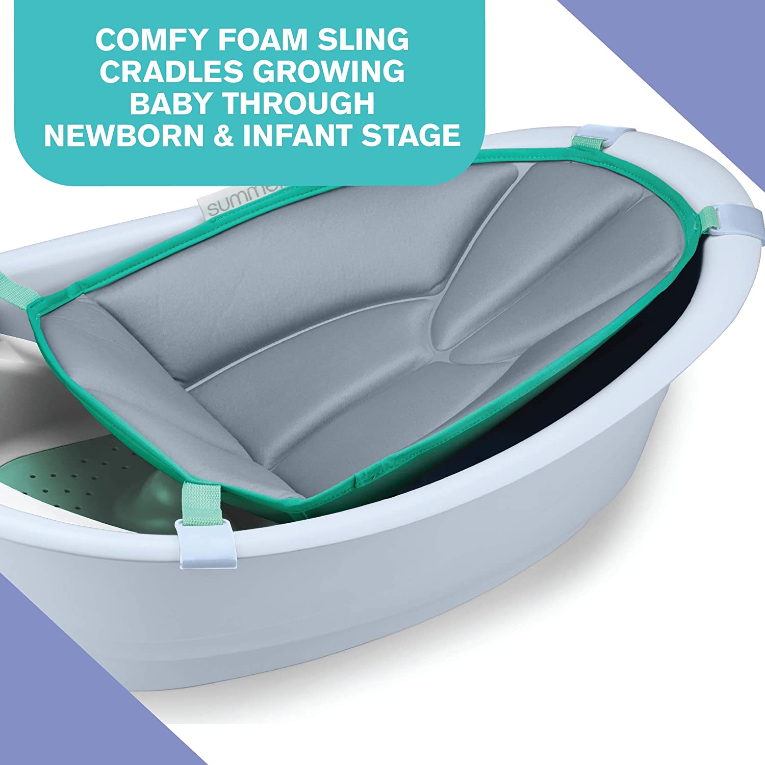 Summer Infant Gentle Support Multi-Stage Bath Tub || Birth+ to 24months - Toys4All.in