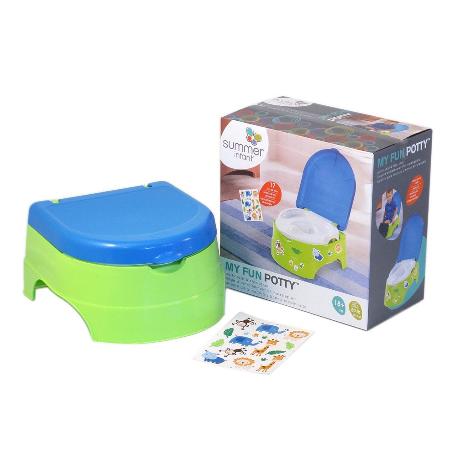 Summer Infant My Fun Potty - 8L Blue & Green || || 6months to 18months || Distress Box - Toys4All.in