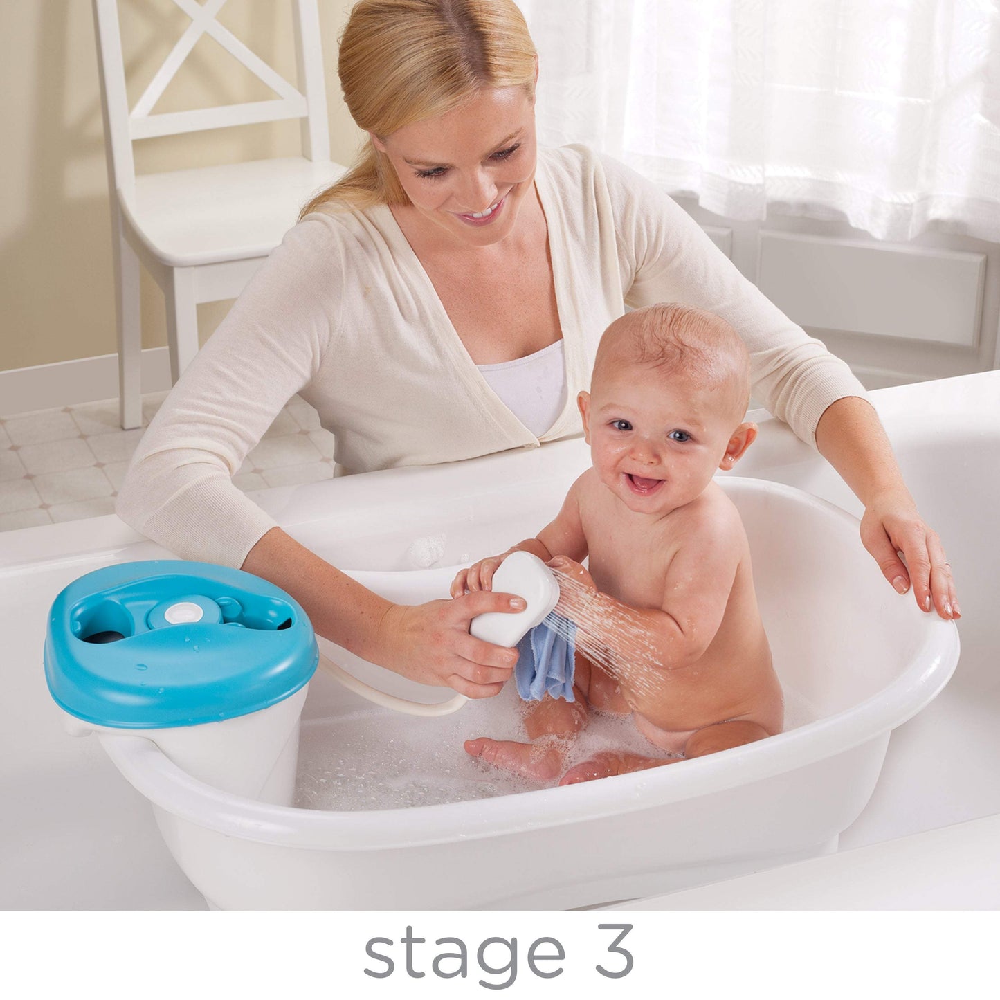 Summer Infant Newborn-To-Toddler Bath Center & Shower Blue || Birth+ to 12months - Toys4All.in