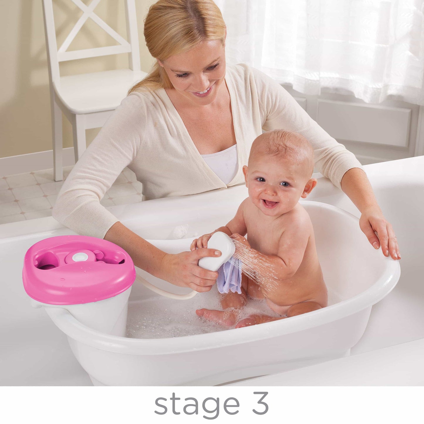 Summer Infant Pink Newborn-To-Toddler Bath Center & Shower || || Birth+ to 12months || Distress Box - Toys4All.in