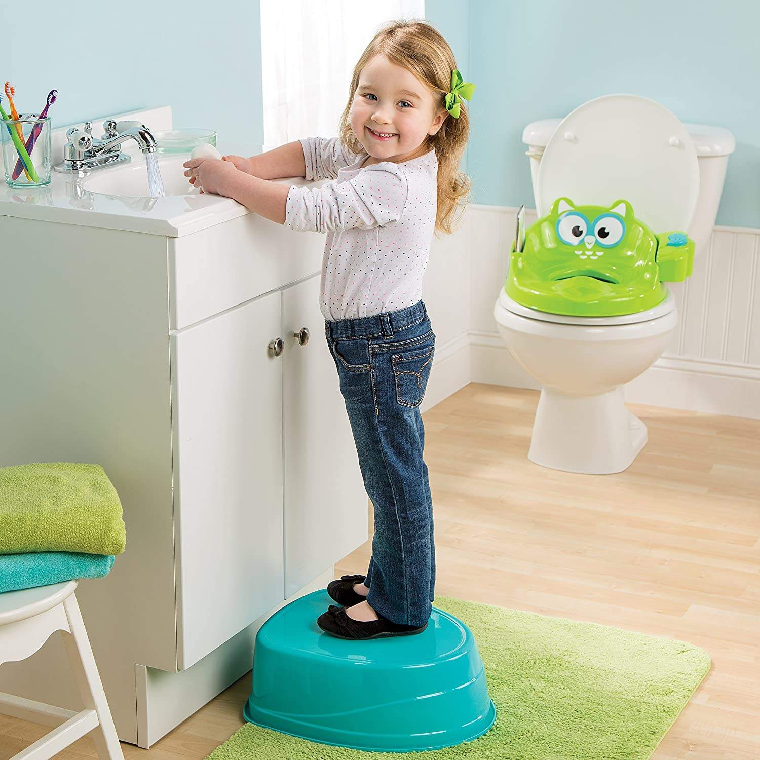 Summer Infant Story Time Potty Owl Green & Blue (18M to 36M) | Distress Box - Toys4All.in