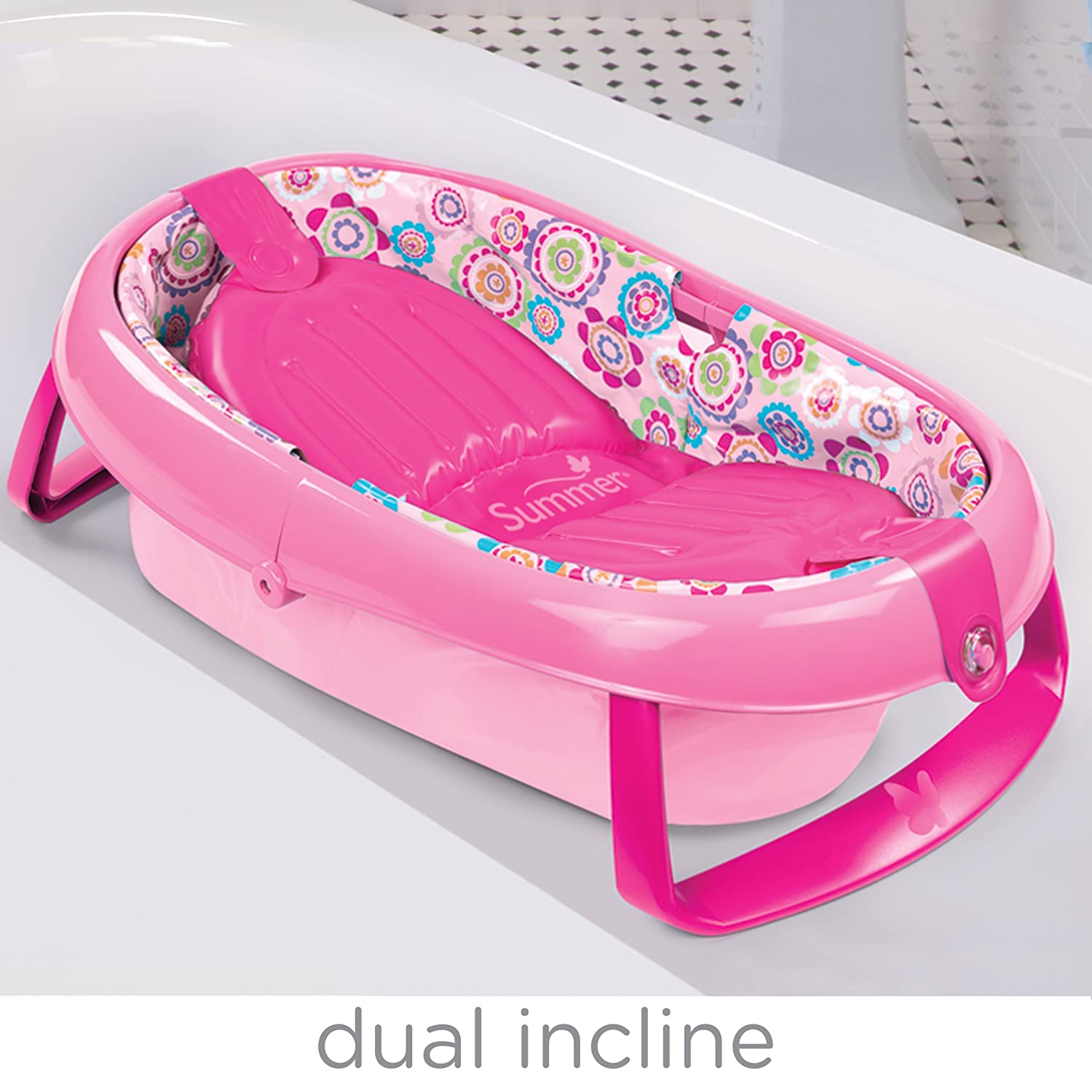 Summer Infants EasyStore Comfort Tub (Pink) || Birth+ to 12months || Distress Box - Toys4All.in