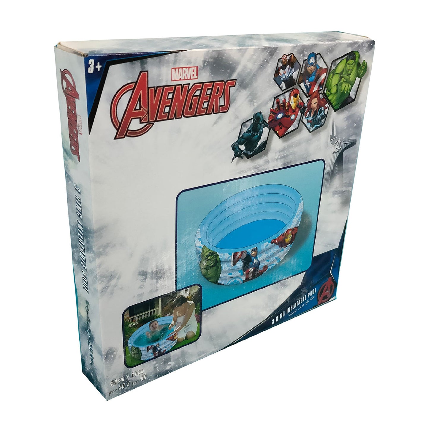 Marvel Avengers Inflatable Swimming Pool for Kids, 3 Rings Kiddie Pool for Toddlers Infant Baby for Backyard Indoor Outdoor Pool Party Games || 3-8 Years - Toys4All.in