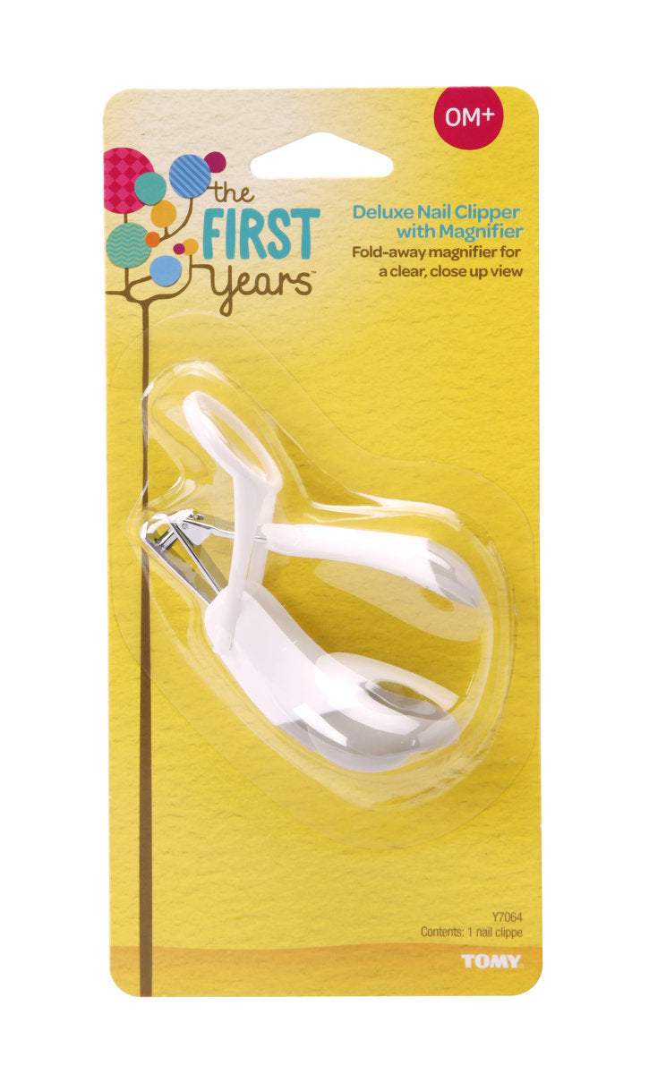 The First Years Nail Clipper W/ Magnifier White & Grey || Birth+ to 12months - Toys4All.in