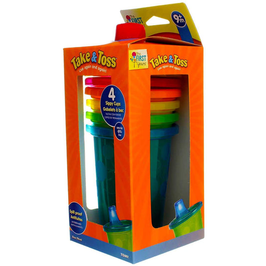 The First Years Take & Toss Spill-Proof Cups 10 Oz. 5 Pk. Multicolor || 9months to 36months - Toys4All.in