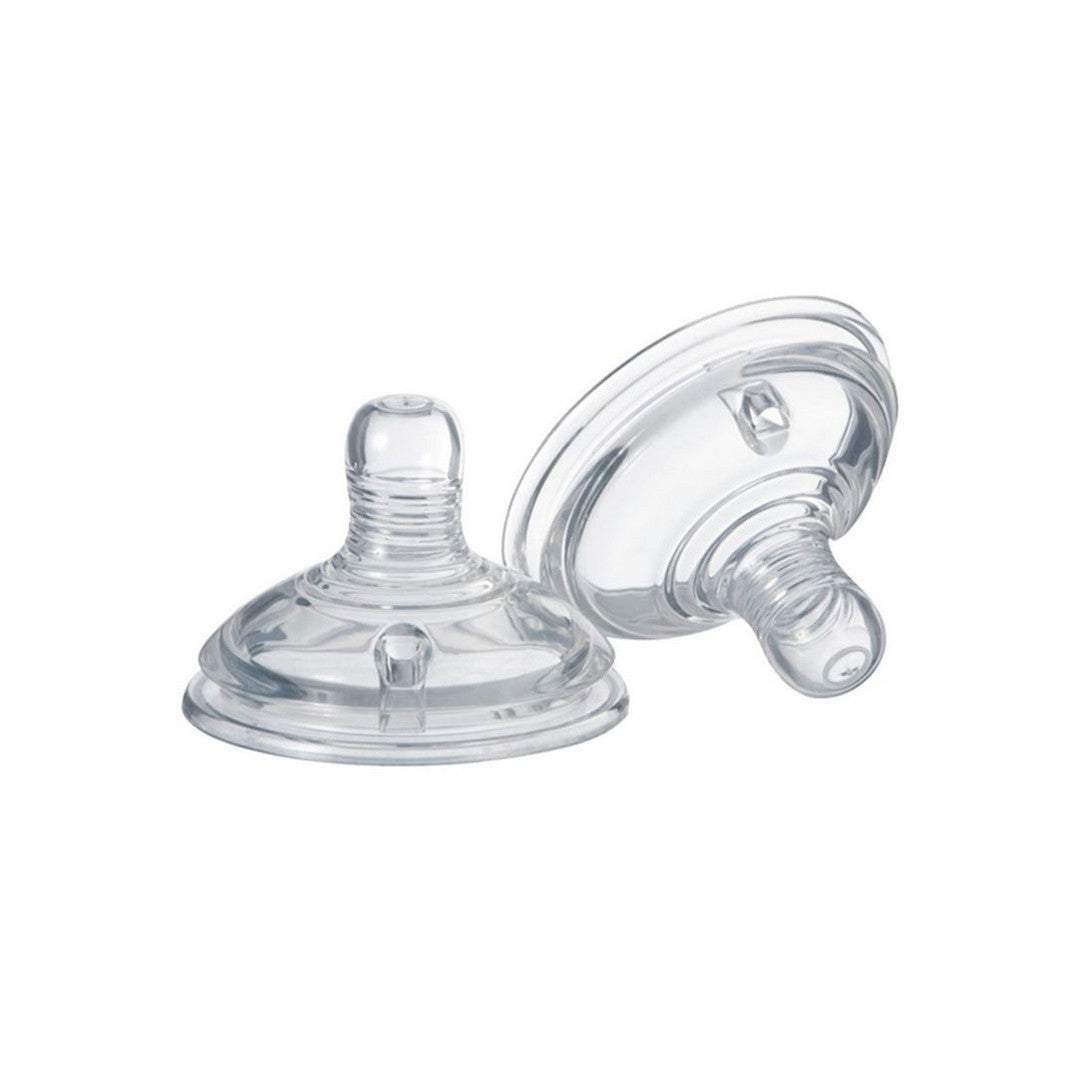 Tommee Tippee Closer Nature Easivent Fast Flow Teats (2 Pack) Transparent 6M To 24M - Toys4All.in