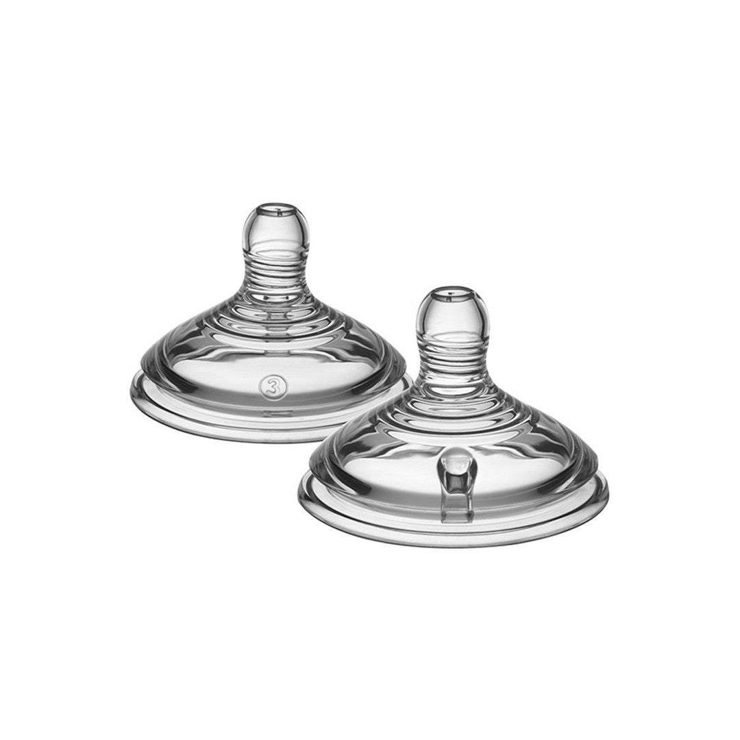 Tommee Tippee Closer Nature Easivent Fast Flow Teats (2 Pack) Transparent 6M To 24M - Toys4All.in