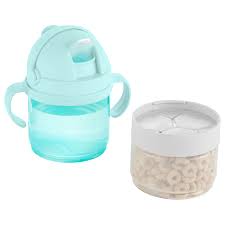 Skip Hop Teal Color 2-in-1 Sip 'n Snack Set 6months to 48months