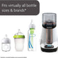 Baby Brezza Sterilizer Safe+ Smart Baby Bottle Warmer (Birth to 36 Months) White-Distressed